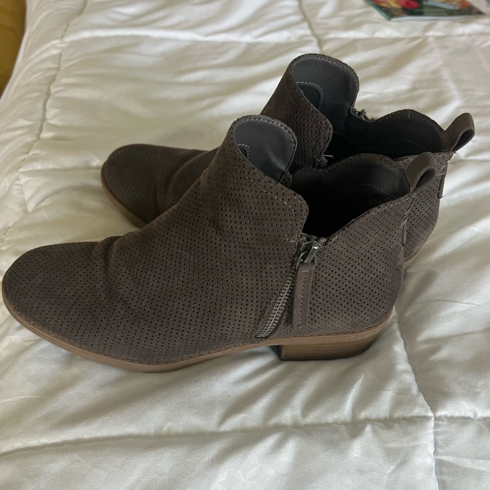 Brown suede booties. Worn a few times